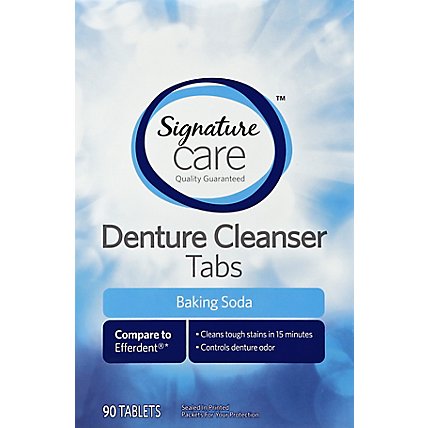 Signature Care Denture Cleanser Tabs Baking Soda - 90 Count - Image 2