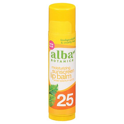 Alba Botanica Lip Balm - .15 Oz - Image 1