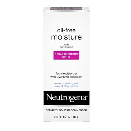 Neutrogena Oil-Free Moisture Moisturizer Facial With Sunscreen SPF 35 - 2.5 Fl. Oz. - Image 2