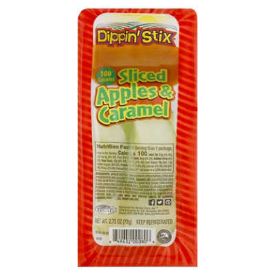 Dippin Stix Apples & Caramel Sliced - 2.75 Oz