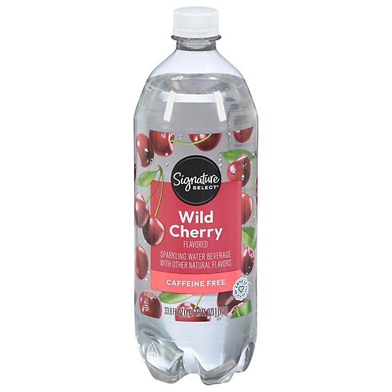Signature SELECT Sparkling Water Beverage Wild Cherry - 33.8 Fl. Oz.