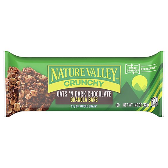Nature Valley Granola Bars Crunchy Oats n Dark Chocolate - 1.49 Oz