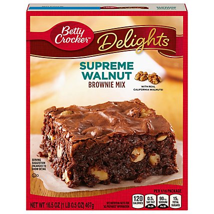 Betty Crocker Brownie Mix Delights Supreme Walnut - 16.5 Oz - Image 2