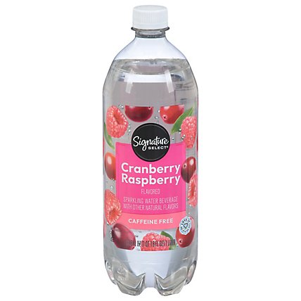 Signature SELECT Sparkling Water Cranberry Raspberry - 33.8 Fl. Oz. - Image 1