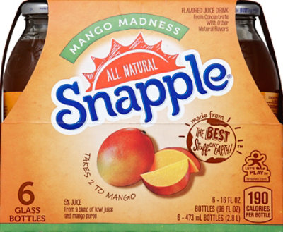 Snapple Juice Drink Mango Madness - 6-16 Fl. Oz. - Image 6