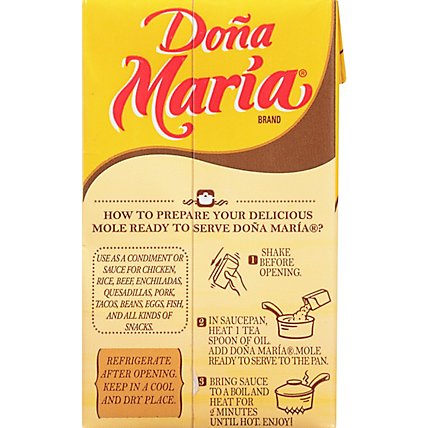 DONA MARIA Sauce Mexican Mole Ready to Serve Brick - 9.5 Oz - Image 6