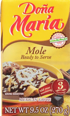 DONA MARIA Sauce Mexican Mole Ready to Serve Brick - 9.5 Oz - Image 2