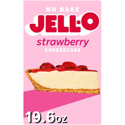 Jell-O Strawberry Cheesecake Filling Mix and Crust Mix Dessert Kit Box - 19.6 Oz - Image 2