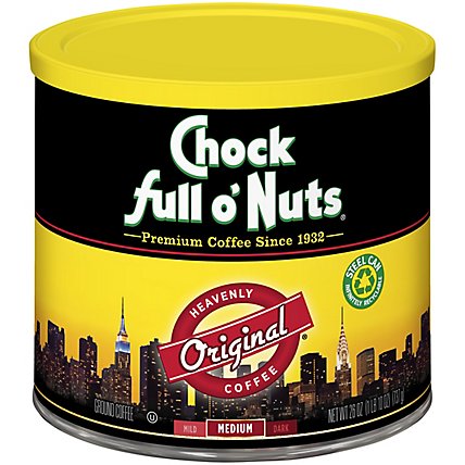 Chock full o Nuts Coffee Ground Medium Roast Original - 26 Oz - Image 3