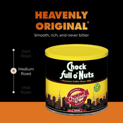 Chock full o Nuts Coffee Ground Medium Roast Original - 26 Oz - Image 5