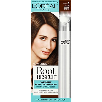 Root Rescue Hair Color With Quick Precision Applicator Medium Brown 5 - Each - Image 2