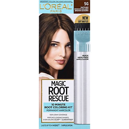 Root Rescue Hair Color With Quick Precision Applicator Medium Golden Brown 5G - Each - Image 2