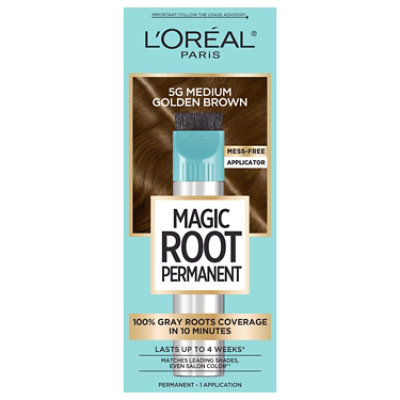 L'Oreal Paris Magic Root Rescue 10 Minute Root Hair Coloring Kit 5G Medium Golden Brown Kit - Each - Image 1