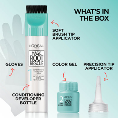 L'Oreal Paris Magic Root Rescue 10 Minute Root Hair Coloring Kit 7 Dark Blonde Kit - Each - Image 2