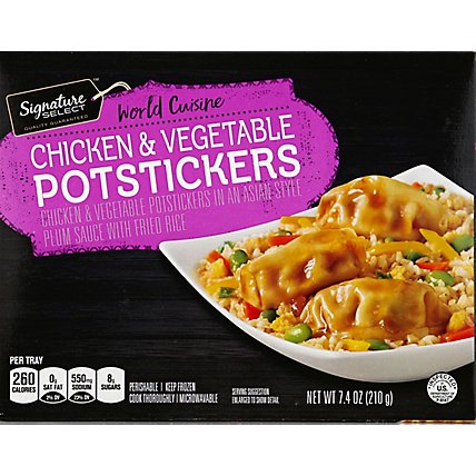 Signature SELECT Frozen Meal Chicken And Vegetable Potstickers - 8.65 Oz - Image 2