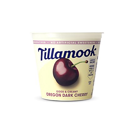 Tillamook Oregon Dark Cherry Low Fat Yogurt - 6 Oz - Image 1