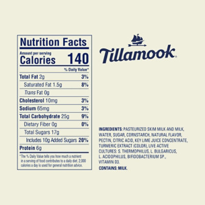 Tillamook Good & Creamy Key Lime Low-Fat Yogurt - 6 Oz - Image 6