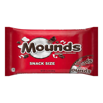 Mounds Dark Chocolate And Coconut Snack Size Halloween Candy Bag - 11.3 Oz - Image 1