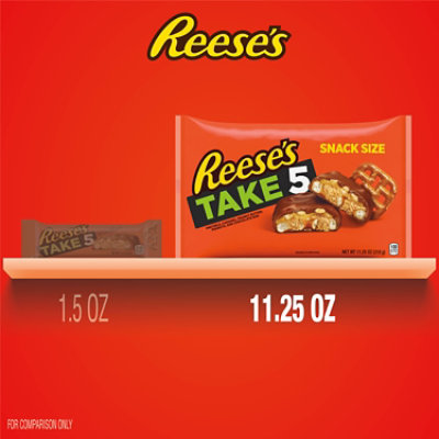 Reeses Take 5 Pretzel Peanut And Chocolate Snack Size Halloween Candy Bag - 11.25 Oz - Image 5