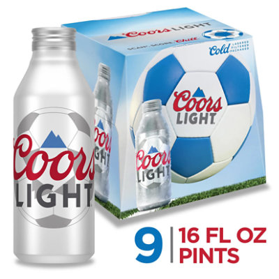 Coors Light American Style Light Lager Beer 4.2% ABV Bottles - 9-16 Fl. Oz.