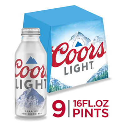 Coors Light Beer American Style Light Lager 4.2% ABV Bottles - 9-16 Fl. Oz.