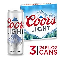 Coors Light Beer American Style Light Lager 4.2% ABV Cans - 3-24 Fl. Oz.