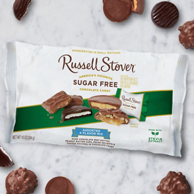 Russell Stover Sugar Free 4 Flavor Chocolate Candy Assorted Mix Bag - 10 Oz - Image 3