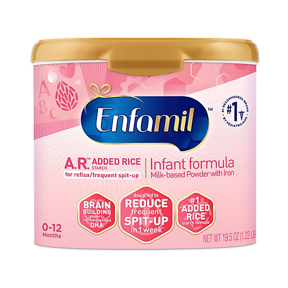 Enfamil A.R. Infant Formula Clinically Proven To Reduce Spit Up In 1 Week Powder Tub - 19.5 Oz