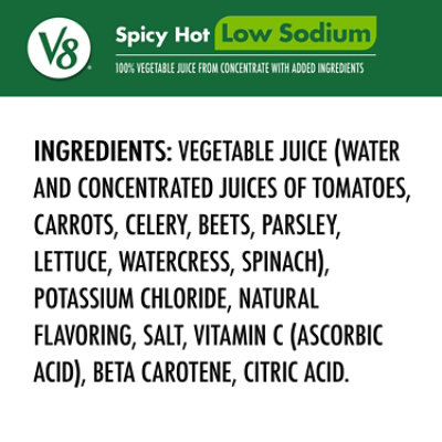 V8 Spicy Hot Low Sodium 100% Vegetable Juice - 46 Fl Oz - Image 5