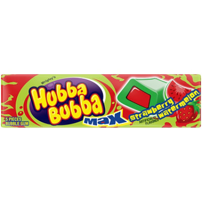 Hubba Bubba Max Strawberry Watermelon Bubble Gum Pack 5 Pieces