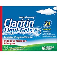 Claritin Antihistamine Liqui-Gels Indoor & Outdoor Allergies 10mg - 10 Count - Image 2