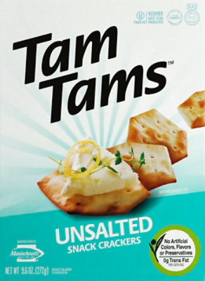 Tam Tams Unsalted Tam Tam Cracker - 9.6 Oz - Image 1