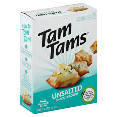 Tam Tams Unsalted Tam Tam Cracker - 9.6 Oz - Image 1