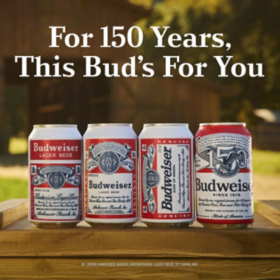 Budweiser American Lager Beer in Cans - 8 - 16 Fl. Oz. - Image 3