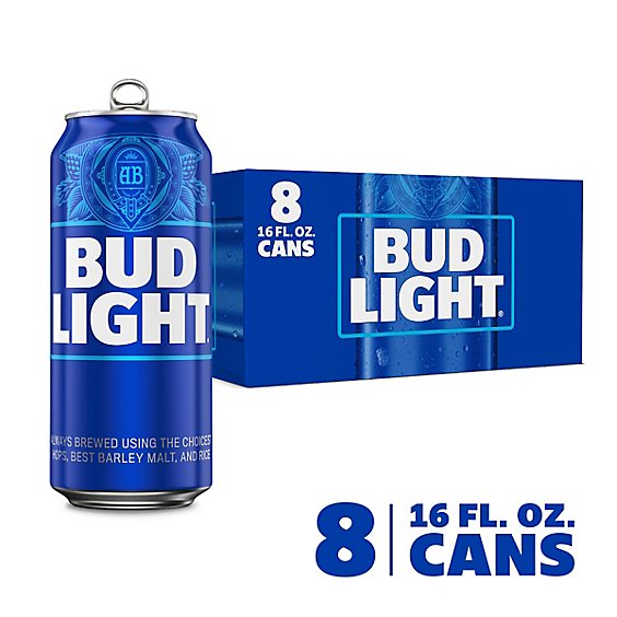 Bud Light Beer In Cans - 8-16 Fl. Oz.
