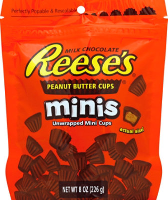 Reeses Peanut Butter Cups Milk Chocolate Unwrapped Minis - 8 Oz - Image 2