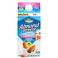 Blue Diamond Almonds Almond Breeze Milk Unsweetened Vanilla 30 Calories - 64 Fl. Oz. - Image 3