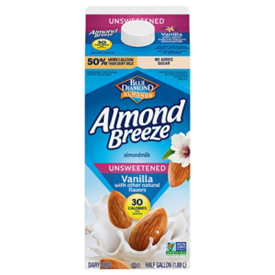 Almond Breeze Unsweetened Vanilla Almond Milk - 64 Oz - Image 2