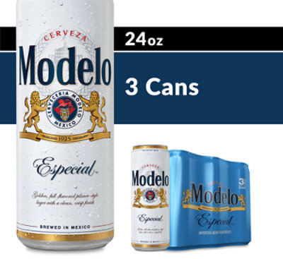 Modelo Especial Mexican Lager Beer Cans 4.4% ABV Multipack - 3-24 Fl. Oz. - Image 1