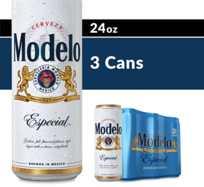 Modelo Especial Mexican Lager Beer Cans % ABV Multipack - 3-24 Fl. Oz. -  Vons