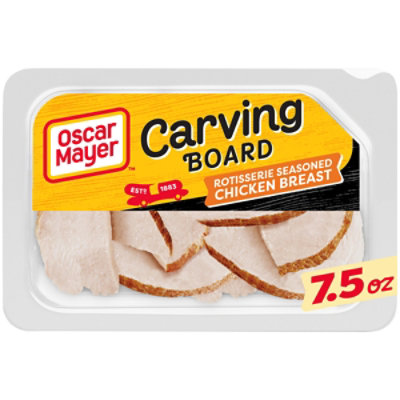 Oscar Mayer Carving Board Rotisserie Seasoned Sliced Chicken Breast Deli Lunch Meat - 7.5 Oz - Image 1
