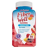 Vitafusion Dietary Supplement Gummy Sugar Free Peach/Strawberry/Berry - 90 Count - Image 1
