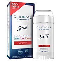 Secret Clinical Strength Antiperspirant Deodorant Soft Solid Active Fresh - 2.6 Oz