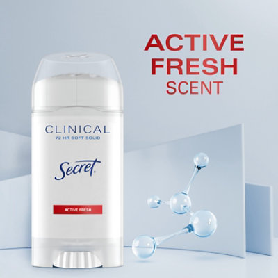 Secret Clinical Strength Antiperspirant Deodorant Soft Solid Active Fresh - 2.6 Oz - Image 6