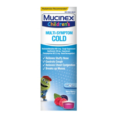 Mucinex Childrens Cold Liquid Medicine Multi Symptom Very Berry Flavor - 4 Fl. Oz. - Image 3