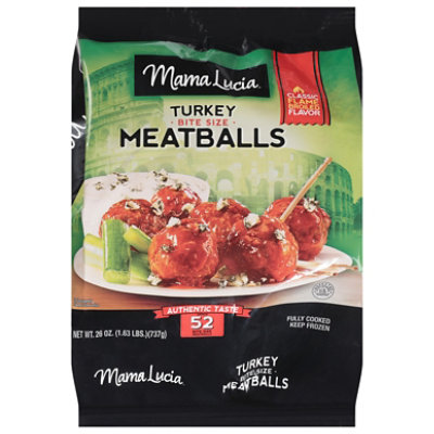 Mama Lucia Meatballs Cocktail Size Italian Style Turkey - 38.4 Oz - Image 3