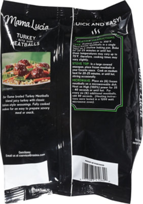 Mama Lucia Meatballs Cocktail Size Italian Style Turkey - 38.4 Oz - Image 6