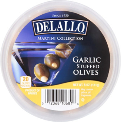 DeLallo Olives Stuffed Garlic - 5 Oz - Image 2