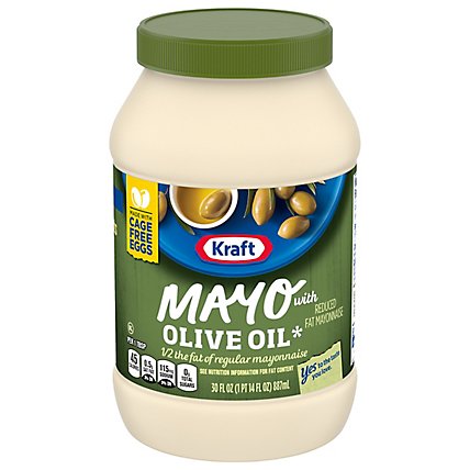 Kraft Mayo with Olive Oil Reduced Fat Mayonnaise Jar - 30 Fl. Oz. - Image 3