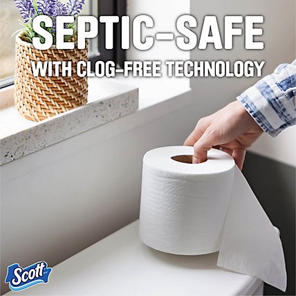 Scott 1000 Toilet Paper Regular Rolls 1 Ply Toilet Tissue - 12 Roll - Image 2